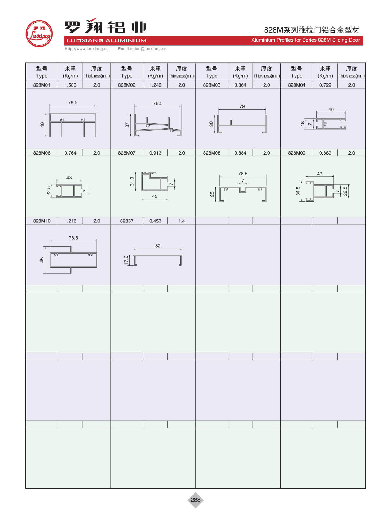 828M系列推拉門