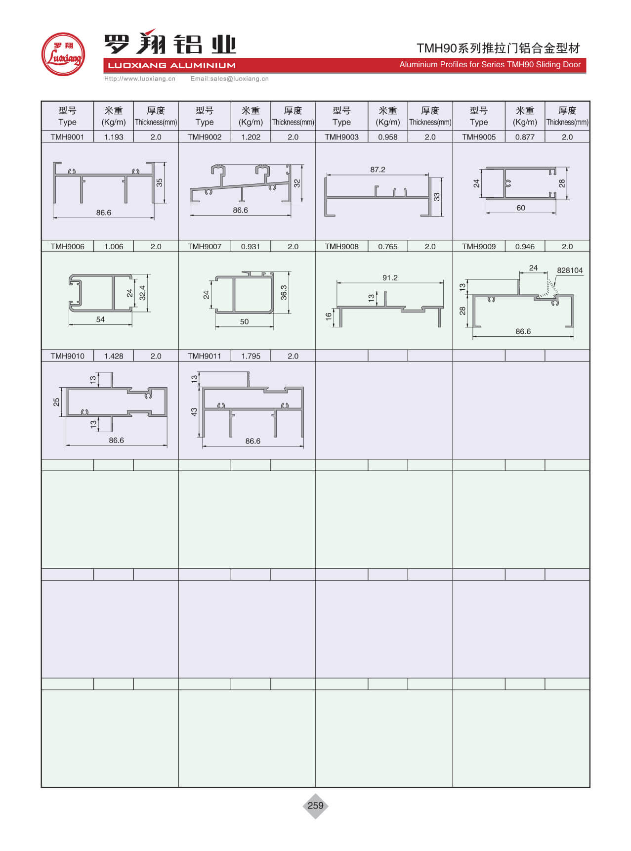 TMH90系列推拉門